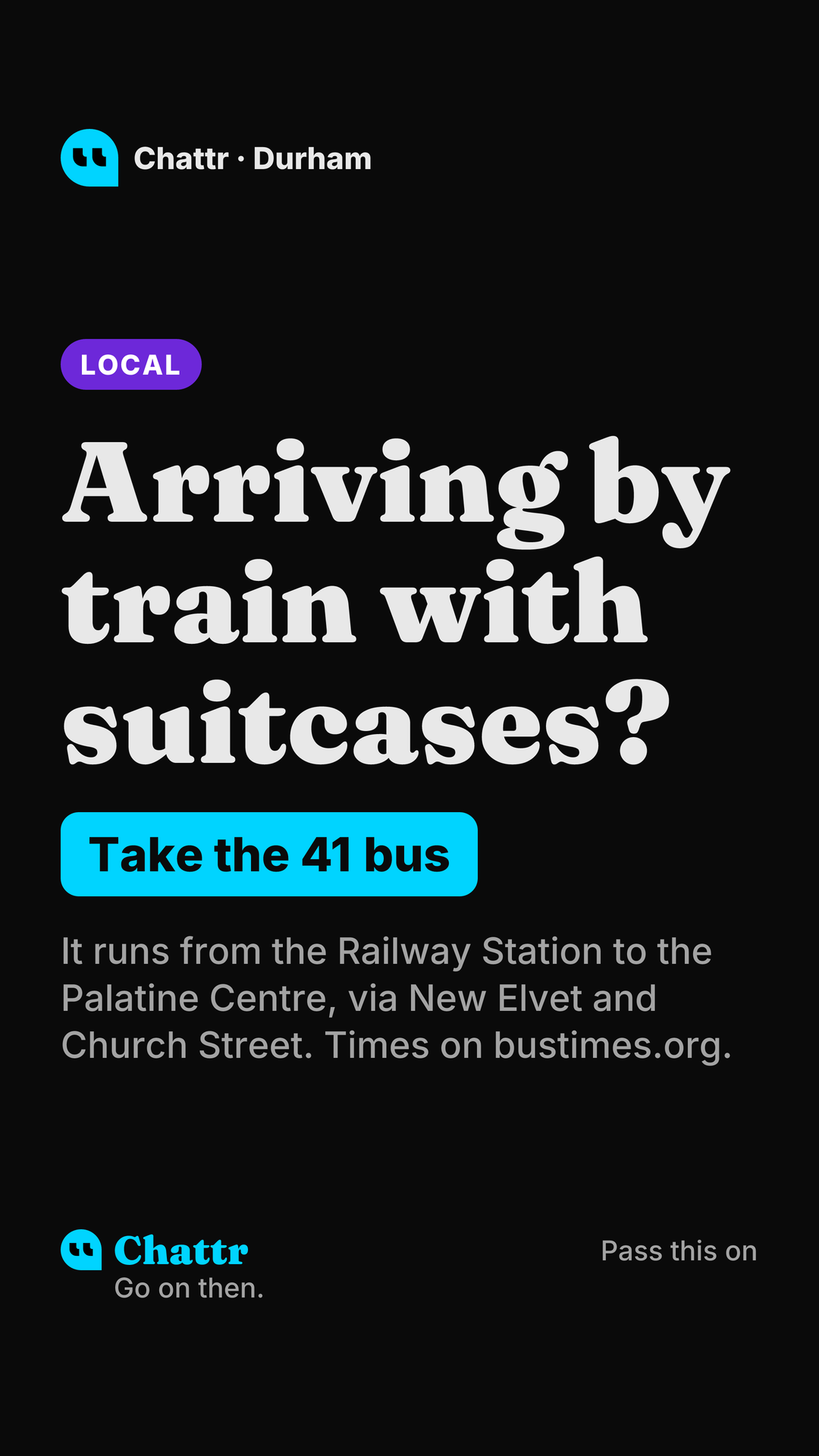 Arriving by train with suitcases?